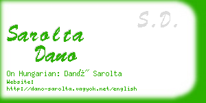 sarolta dano business card